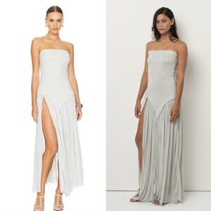 BELLE Lucile Maxi Dress in Silver Gray Size Medium NEW! New with tags!